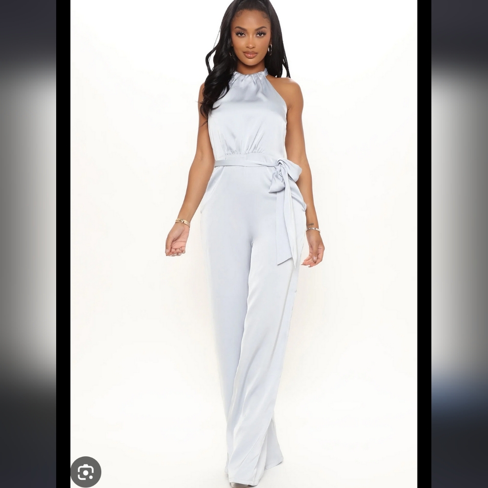 Chic Light Gray Halter Jumpsuit